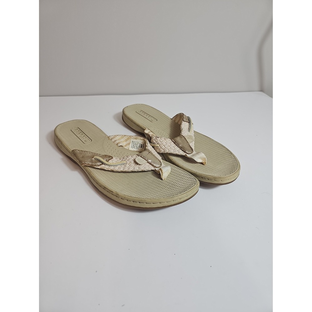 Sperry Top-Sider Women's Size 8M Tan Flip Flop Sandals Thongs